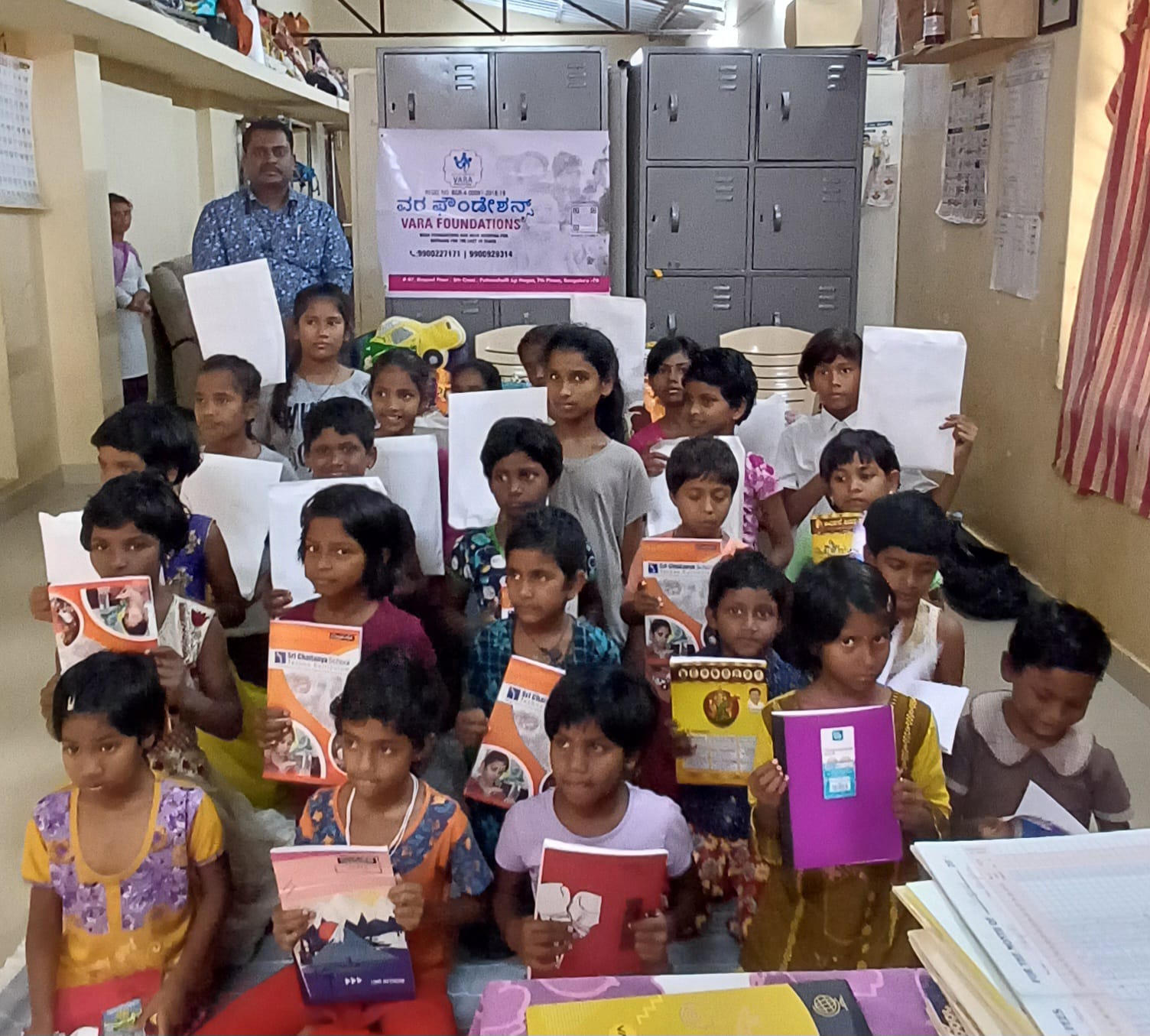 Children receiving food